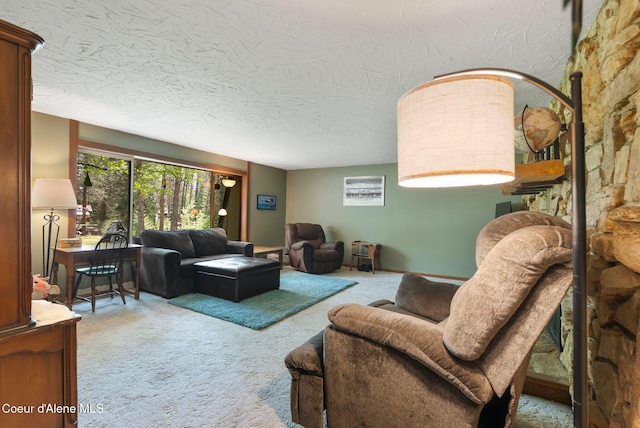 272 Hidden Springs Rd, Sandpoint, ID 83864 - living area featuring carpet and a textured ceiling