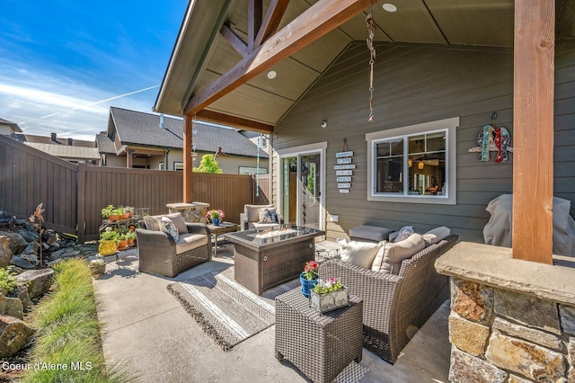 1803 W Felton Dr, Coeur Dalene, ID 83814 - view of patio featuring an outdoor living space
