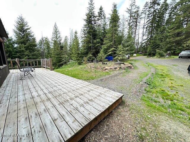 474 NW Fork Santa Creek Rd, Emida, ID 83861 - view of wooden deck