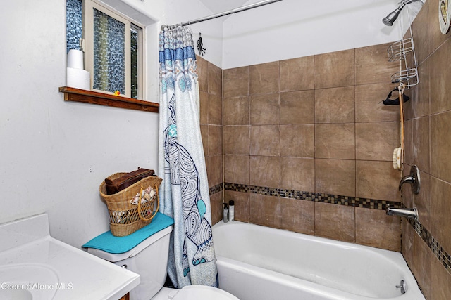 913 Cedar St, Sandpoint, ID 83864 - full bath featuring toilet, shower / bath combo with shower curtain, and vanity