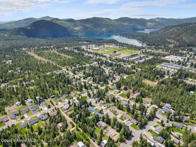 31716 N Middle Ave, Spirit Lake, ID 83869 - aerial view of property's location featuring a forest and a water and mountain view