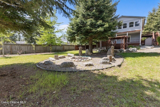 31716 N Middle Ave, Spirit Lake, ID 83869 - view of yard featuring a deck