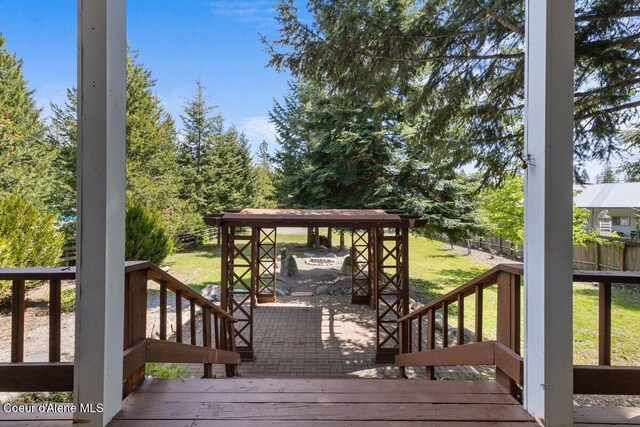 31716 N Middle Ave, Spirit Lake, ID 83869 - view of wooden terrace