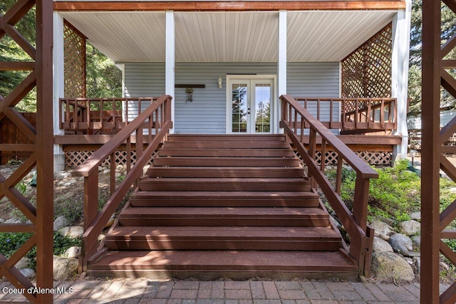 31716 N Middle Ave, Spirit Lake, ID 83869 - entrance to property featuring covered porch and french doors