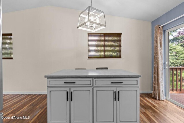 31716 N Middle Ave, Spirit Lake, ID 83869 - detailed view of a chandelier, wood finished floors, and baseboards