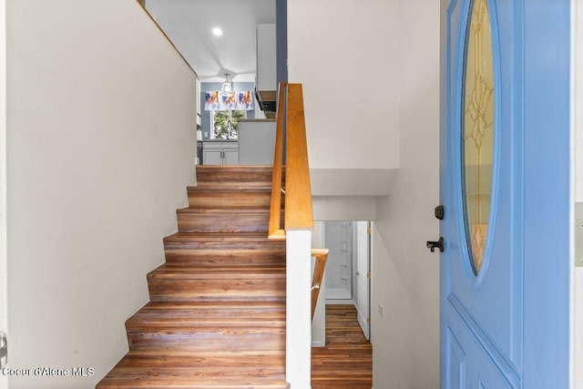 31716 N Middle Ave, Spirit Lake, ID 83869 - stairs with wood finished floors and recessed lighting