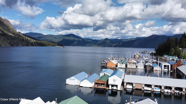 33671 N Macdonalds Unit 2Nd, Dock, Bayview, ID 83803 - dock area featuring a water and mountain view