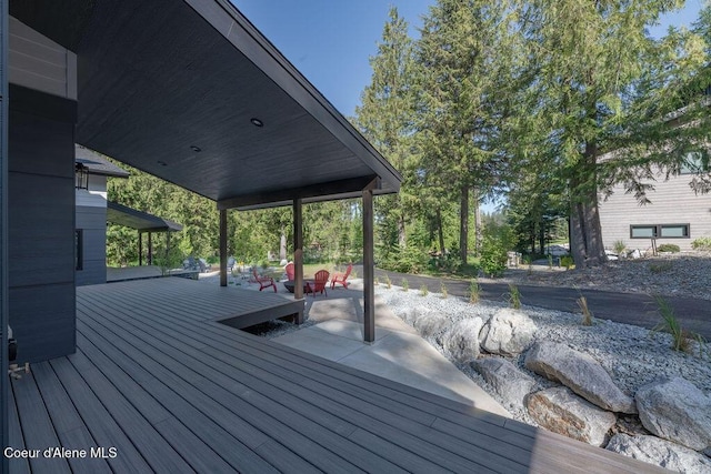 74 Wedge Ct, Priest Lake, ID 83856 - view of wooden terrace