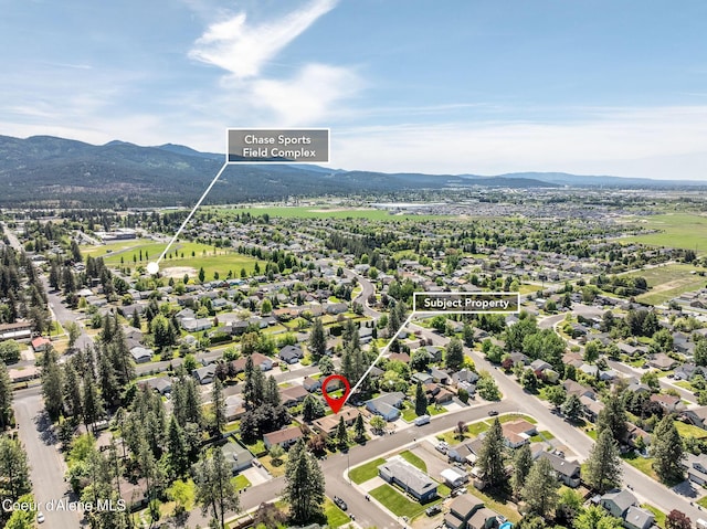 407 W Musket Ave, Post Falls, ID 83854 - bird's eye view of a mountainous background