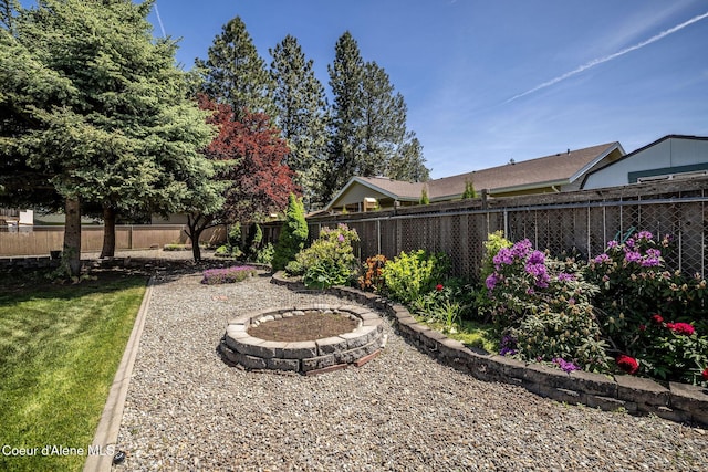 407 W Musket Ave, Post Falls, ID 83854 - fenced backyard with a fire pit