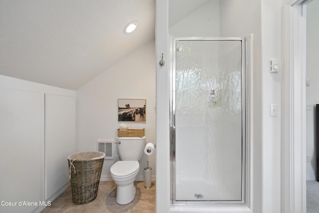 29808 N Caribou Ave, Athol, ID 83801 - bathroom with lofted ceiling and a stall shower