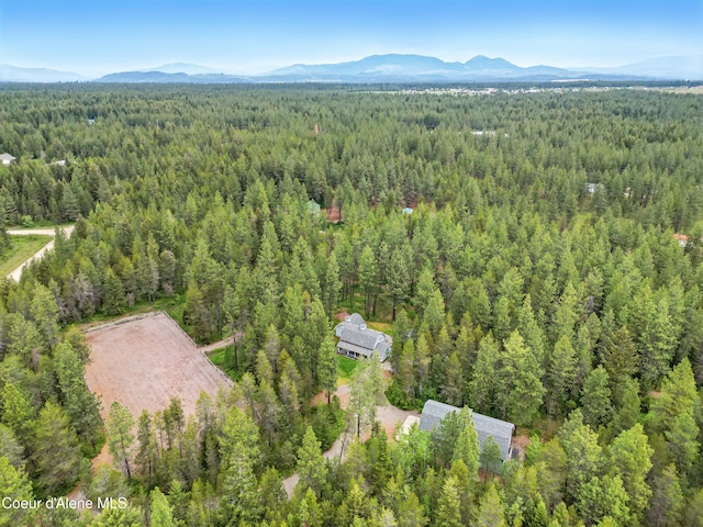 29808 N Caribou Ave, Athol, ID 83801 - aerial overview of property's location featuring a forest and a mountain backdrop