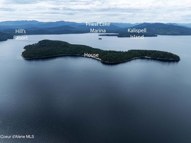 90 Bartoo Is Shr, Priest Lake, ID 83856 - aerial view of a water and mountain view