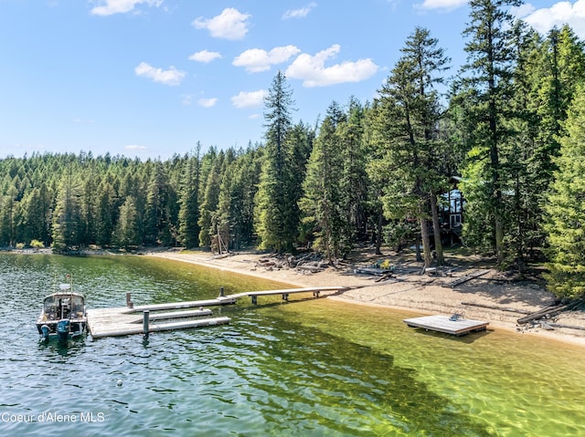 90 Bartoo Is Shr, Priest Lake, ID 83856 - dock featuring a water view and a forest view