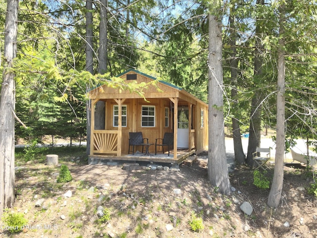 191 Sunset View Ln, Hope, ID 83836 - view of outbuilding with a wooded view