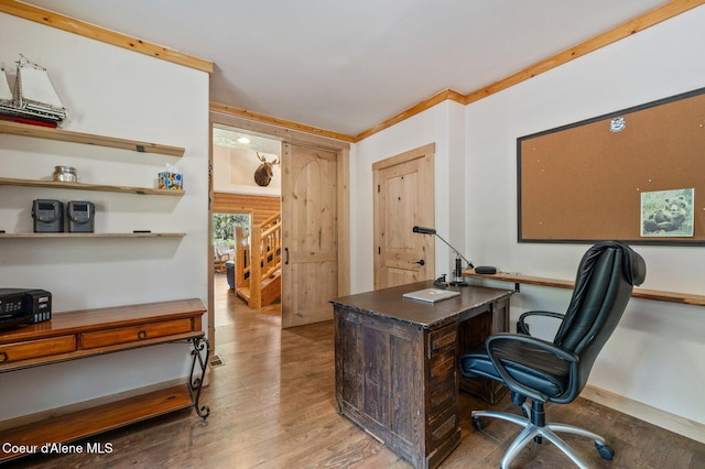 27294 N Clagstone Rd, Athol, ID 83801 - home office featuring light wood-style floors and baseboards