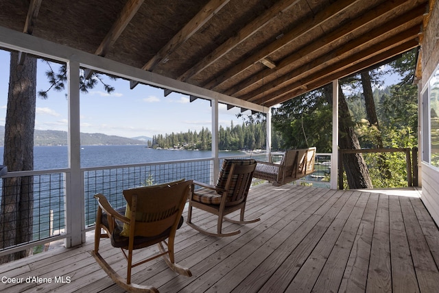 36799 W Coeur D Alene Lake Shr, Coeur Dalene, ID 83814 - wooden deck with a water view