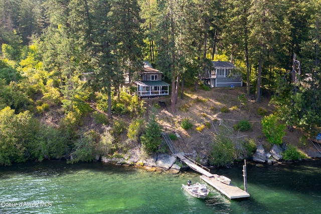 36799 W Coeur D Alene Lake Shr, Coeur Dalene, ID 83814 - aerial view of property and surrounding area featuring a nearby body of water