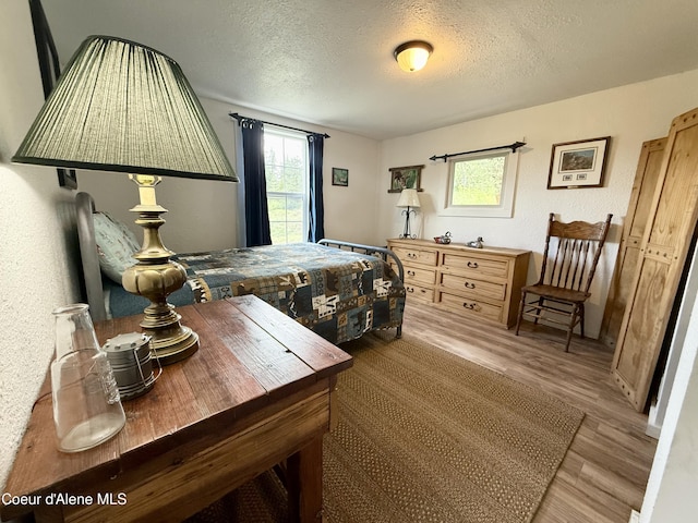408 Quartz Crk Rd, Priest River, ID 83856 - bedroom with wood finished floors and a textured ceiling