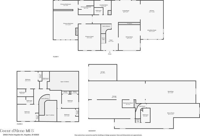 2946 E Point Hayden Dr, Hayden Lake, ID 83835 - property floor plan