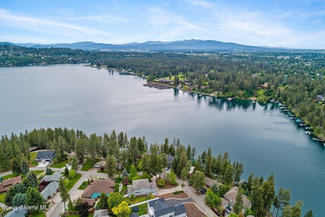 2946 E Point Hayden Dr, Hayden Lake, ID 83835 - bird's eye view of a water and mountain view and a forest