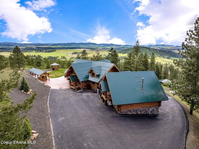 17442 S Painted Rose Rd, Worley, ID 83876 - aerial view of property and surrounding area with a mountainous background