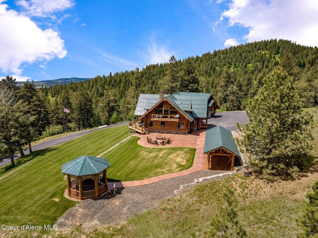17442 S Painted Rose Rd, Worley, ID 83876 - aerial view of property and surrounding area with a heavily wooded area