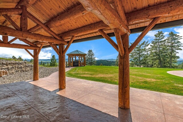 17442 S Painted Rose Rd, Worley, ID 83876 - view of patio / terrace with a gazebo