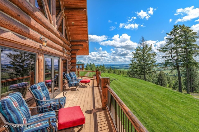 17442 S Painted Rose Rd, Worley, ID 83876 - deck featuring a lawn