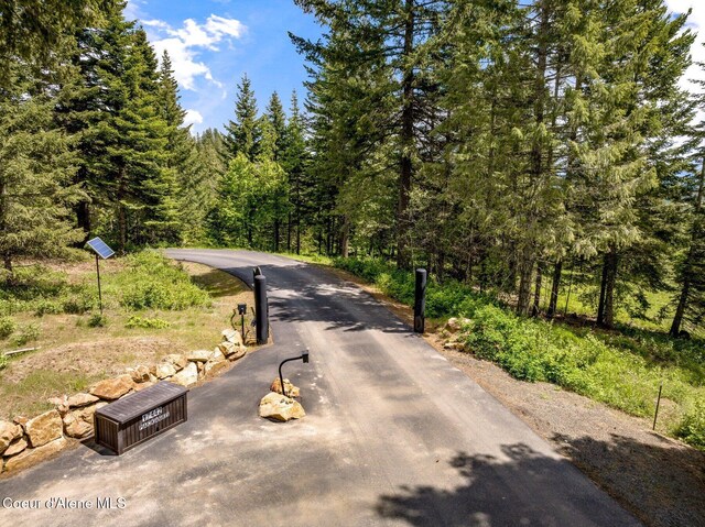 17442 S Painted Rose Rd, Worley, ID 83876 - view of asphalt road featuring a forest view