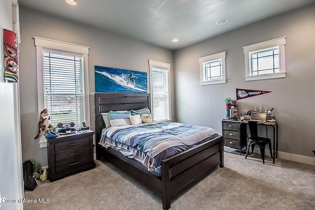 4732 W Mill River Ct, Coeur Dalene, ID 83814 - bedroom with light colored carpet, recessed lighting, and baseboards