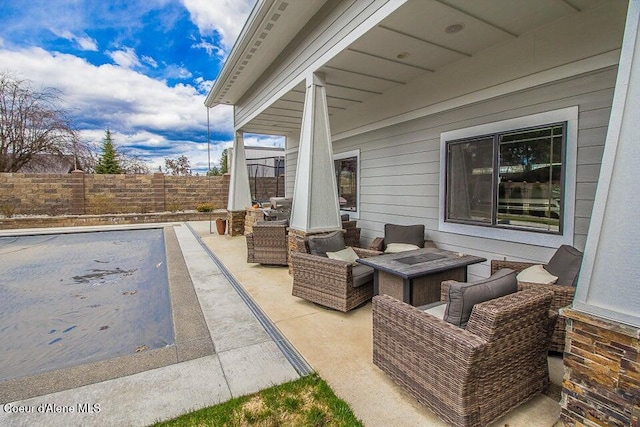 4732 W Mill River Ct, Coeur Dalene, ID 83814 - view of patio with an outdoor living space