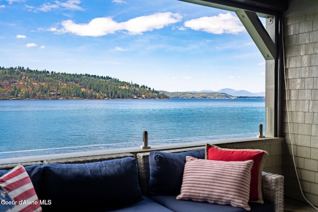 4797 S Arrow Point Dr Unit 104, Harrison, ID 83833 - balcony featuring a water and mountain view