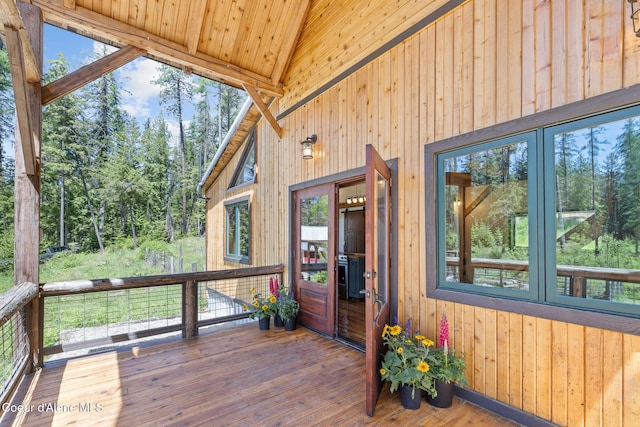 99 Broten Way, Sagle, ID 83860 - unfurnished sunroom featuring lofted ceiling