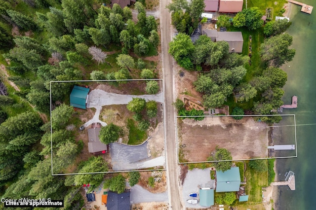 176 Swan Shores Dr, Sagle, ID 83860 - aerial overview of property's location with property boundaries highlighted