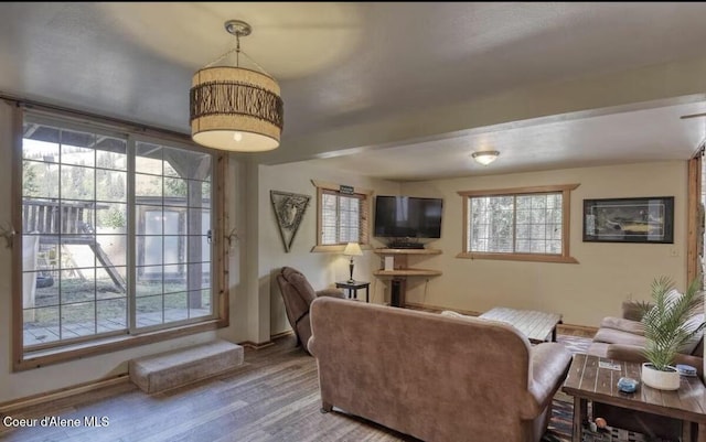 19118 St Joe River Rd, Calder, ID 83808 - living area with wood finished floors