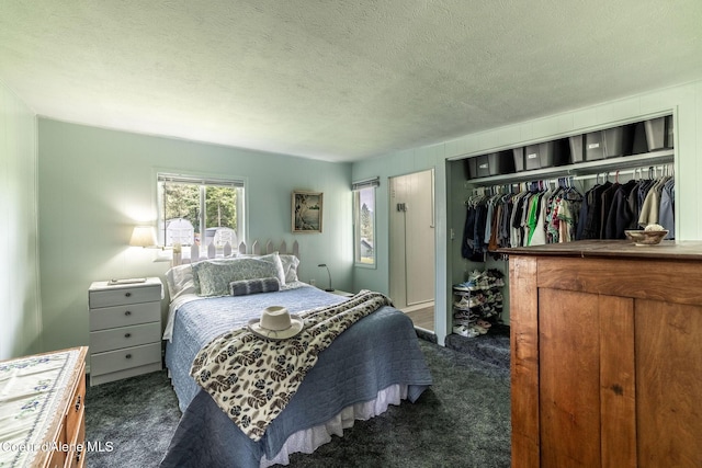 13744 N Hauser Lake Rd, Hauser, ID 83854 - carpeted bedroom featuring a closet and a textured ceiling