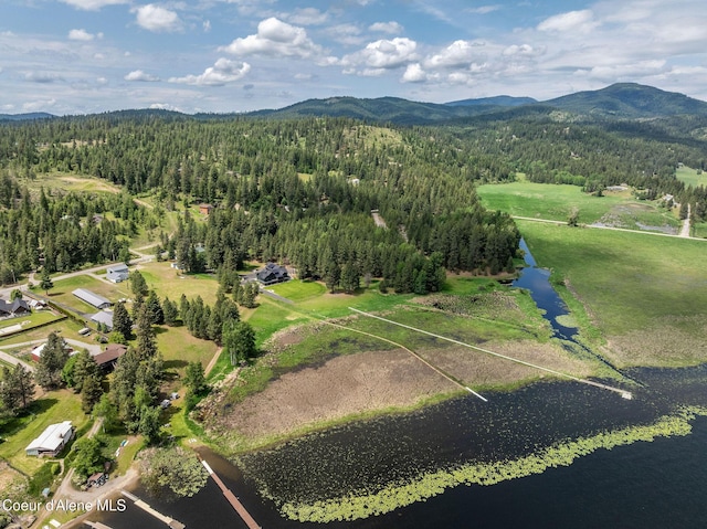 13744 N Hauser Lake Rd, Hauser, ID 83854 - drone / aerial view of a heavily wooded area and mountains
