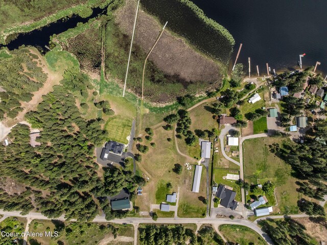 13744 N Hauser Lake Rd, Hauser, ID 83854 - aerial view of property and surrounding area with a large body of water