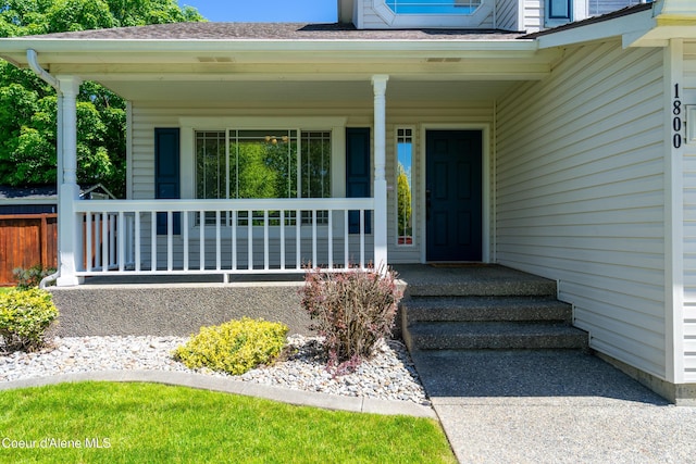 1800 N Willamette Dr, Post Falls, ID 83854 - doorway to property with covered porch