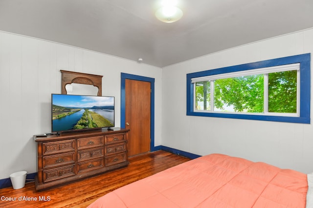 108 E Lincoln Ct, Harrison, ID 83833 - bedroom featuring dark wood-style flooring