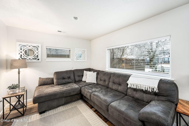 924 N 6th St, Coeur Dalene, ID 83814 - living area featuring plenty of natural light, wood finished floors, baseboards, and recessed lighting