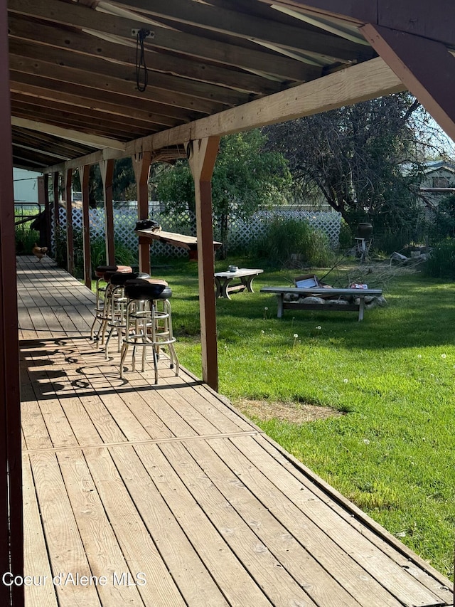 30625 Pastime St, Athol, ID 83801 - wooden deck with a lawn