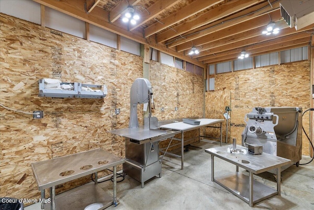 12671 E Trout Pond Rd, Athol, ID 83801 - miscellaneous room with unfinished concrete floors