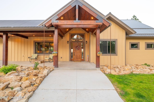 9057 W Benton Way, Coeur Dalene, ID 83814 - entrance to property featuring metal roof