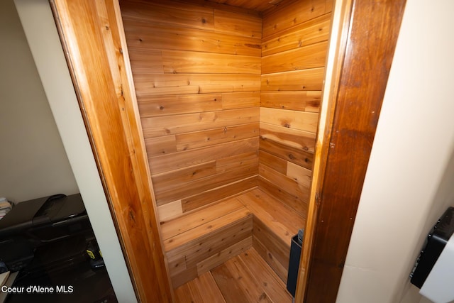 9057 W Benton Way, Coeur Dalene, ID 83814 - relaxing sauna featuring wooden walls