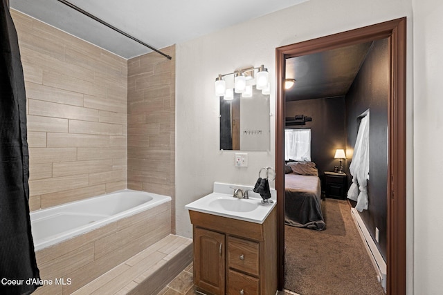 5739 W Maine St, Spirit Lake, ID 83869 - ensuite bathroom with vanity and tiled shower / bath combo