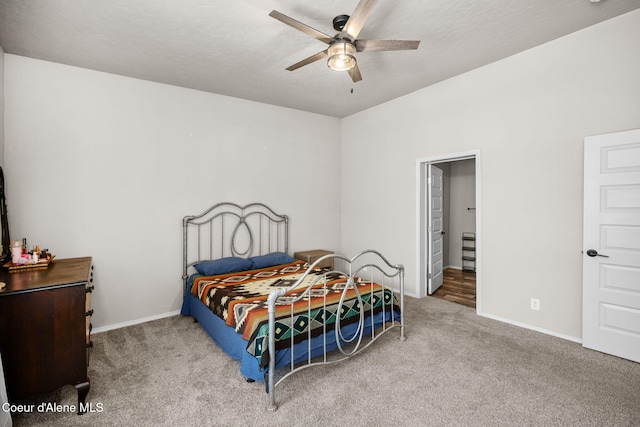 1446 Sagle Creek Rd, Sagle, ID 83860 - bedroom featuring carpet, baseboards, and a ceiling fan