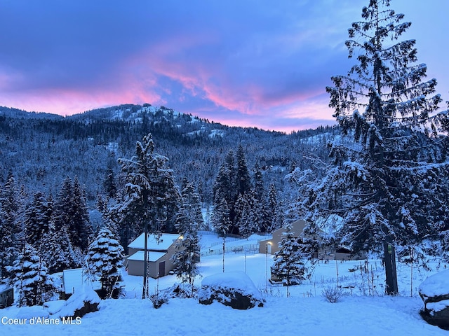 1446 Sagle Creek Rd, Sagle, ID 83860 - mountain view with a heavily wooded area