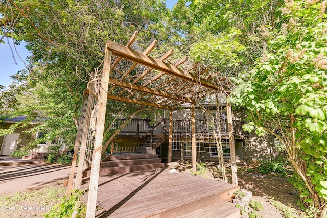 3809 N Moccasin Rd, Coeur Dalene, ID 83815 - deck featuring a pergola and stairs